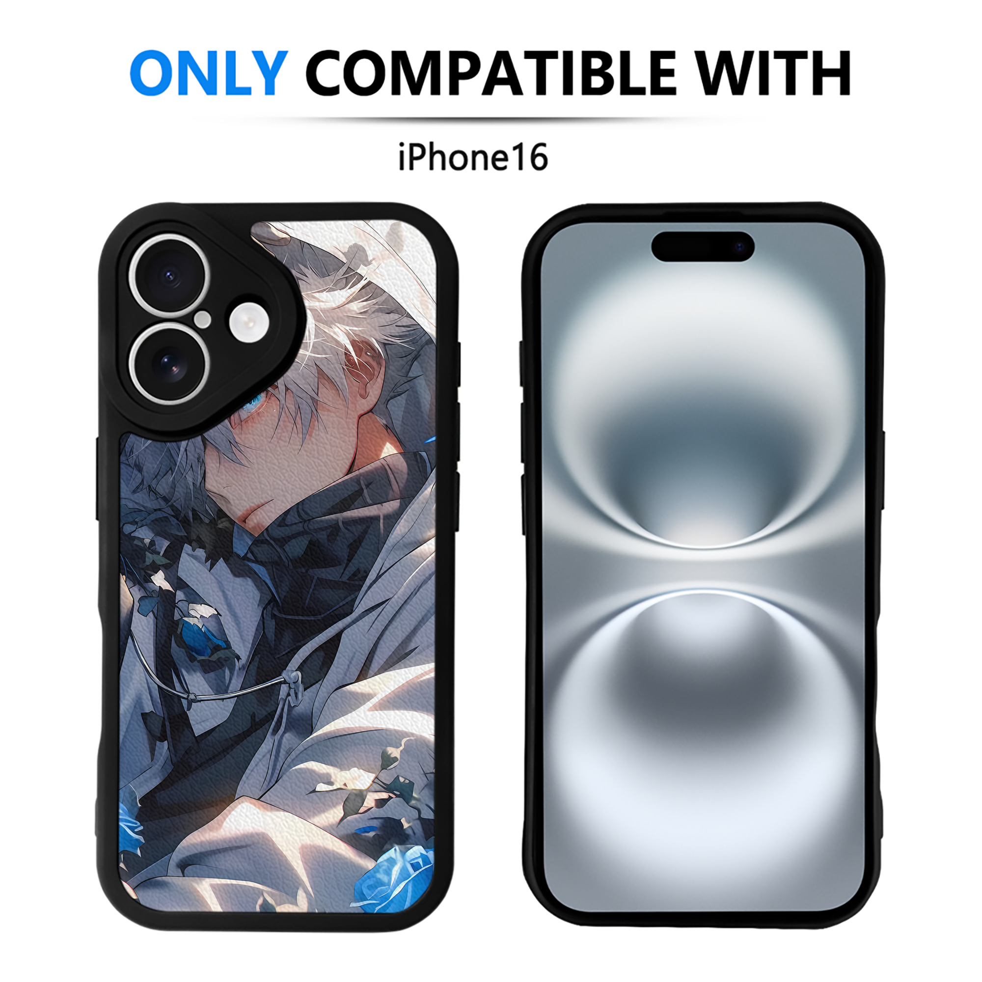 （画像用） 呪術廻戦 Jujutsu Kaisen 【iPhone 16シリーズ対応】シリコンスマホケース（レザー調） 材質：シリコン